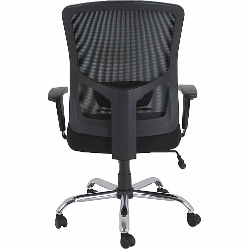 Lorell High-capacity Mesh High-back Task Chair Fabric Seat Material - Mid Back - 5-star Base - Black - 1 Each (LLR62625)