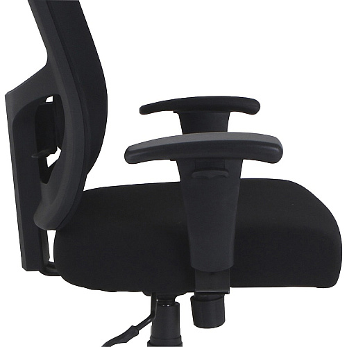 Lorell High-capacity Mesh High-back Task Chair Fabric Seat Material - Mid Back - 5-star Base - Black - 1 Each (LLR62625)