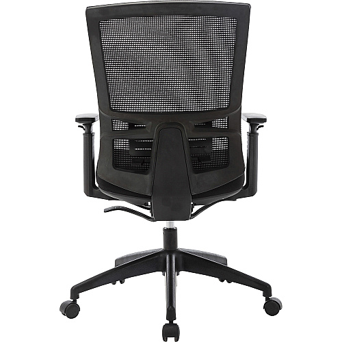 Lorell Mesh Mid-back Office Chair Fabric Seat Material - Mid Back - 5-star Base - Black - 1 Each (LLR62626)
