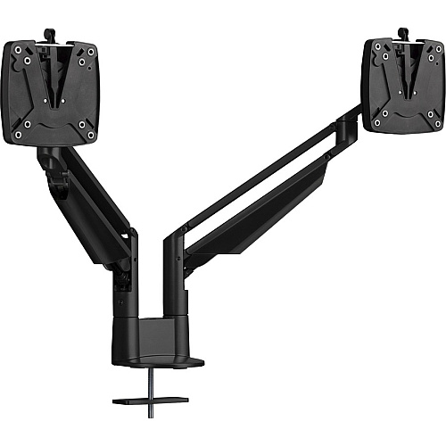 Novus CLU Duo 990+4018+000 Mounting Arm for Monitor - Black 2 Display(s) Supported - 13" Screen Support - 30 lb Load Capacity - 75 x 100 - Aluminum, Metal, Plastic - 1 Carton (9904018000)