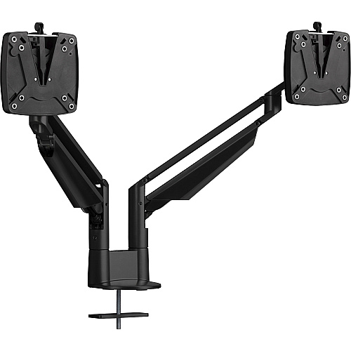 Novus CLU Duo 990+4018+000 Mounting Arm for Monitor - Black 2 Display(s) Supported - 13" Screen Support - 30 lb Load Capacity - 75 x 100 - Aluminum, Metal, Plastic - 1 Carton (9904018000)