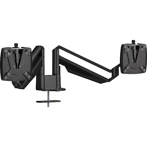 Novus CLU Duo 990+4018+000 Mounting Arm for Monitor - Black 2 Display(s) Supported - 13" Screen Support - 30 lb Load Capacity - 75 x 100 - Aluminum, Metal, Plastic - 1 Carton (9904018000)