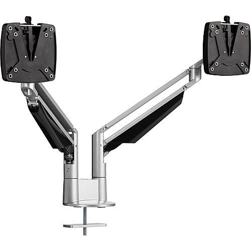 Novus CLU Duo 990+4019+000 Mounting Arm for Monitor - Silver 2 Display(s) Supported - 13" Screen Support - 30 lb Load Capacity - 75 x 100 - Aluminum, Metal, Plastic - 1 Carton (9904019000)