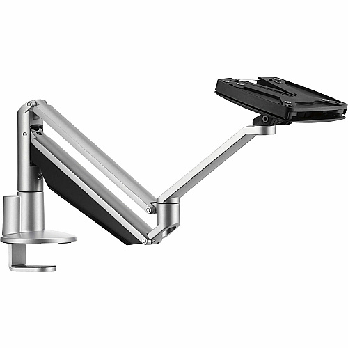 Novus CLU Duo 990+2019+000 Mounting Arm for Monitor - Silver 1 Display(s) Supported - 15 lb Load Capacity - 75 x 100 - Aluminum, Metal, Plastic - 1 Carton (9902019000)