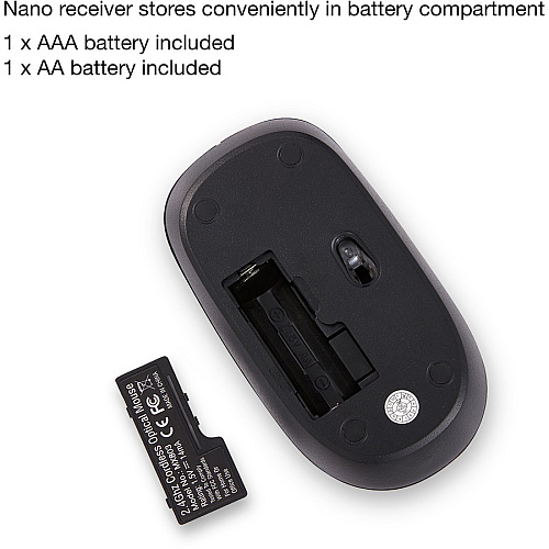 Verbatim Wireless Keyboard and Mouse USB Type A Wireless Bluetooth 2.40 GHz Keyboard - USB Type A Wireless Mouse - Optical - 1000 dpi - Multimedia Hot Key(s) - Symmetrical - AA, AAA - Compatible with Windows, Mac - 1 Each (70724)