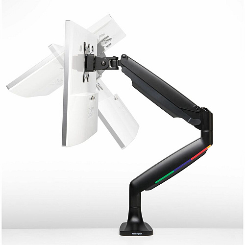 Kensington SmartFit Mounting Arm for Monitor, Curved Screen Display, Flat Panel Display - Black - Landscape/Portrait Height Adjustable - 1 Display(s) Supported - 13" to 34" Screen Support - 19.84 lb Load Capacity - 75 x 75, 100 x 100 - VESA Mount  (59600)