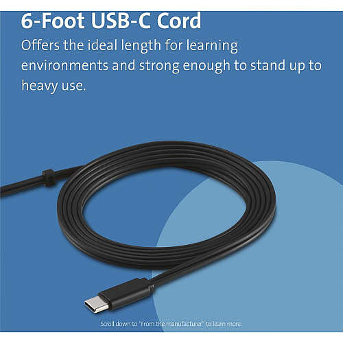 Kensington USB-C Hi-Fi Headphones Stereo - USB Type C - Wired - Over-the-head - Binaural - Ear-cup - 6 ft Cable - Black - 1 Each (97456)