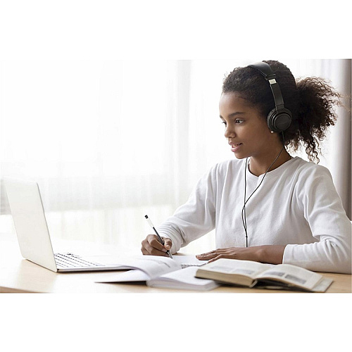Kensington USB-C Hi-Fi Headphones Stereo - USB Type C - Wired - Over-the-head - Binaural - Ear-cup - 6 ft Cable - Black - 1 Each (97456)