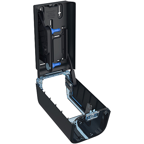 Cascades PRO Tandem DHC Bath Tissue Dispenser Touchless Dispenser - 2220 x Sheet - 12" Height x 6.6" Width x 7" Depth - Dark Gray - Hygienic, Jam-free, Key Lock - 1 Each (C310)