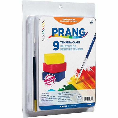 Prang Tempera Cakes Paint Kit 9 Color(s) - Multicolor - 9 / Set (X80900)
