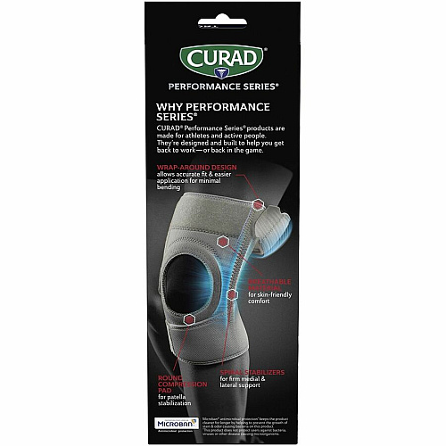 Curad Performance Series Knee Supports Gray - Neoprene - 1 Each (CURIM23333)