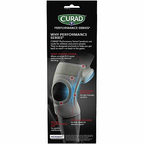 Curad Performance Series Knee Supports Gray - Neoprene - 1 Each (CURIM23333)