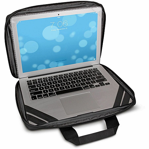 Solo Carrying Case for 13.3" Chromebook, Notebook - Black Drop Resistant, Bacterial Resistant, Water Resistant - Fabric Body - Handle - 1 Each (PRO1514)