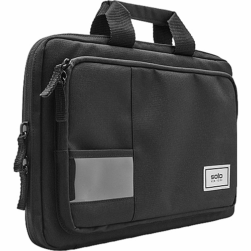 Solo Carrying Case for 13.3" Chromebook, Notebook - Black Drop Resistant, Bacterial Resistant, Water Resistant - Fabric Body - Handle - 1 Each (PRO1514)