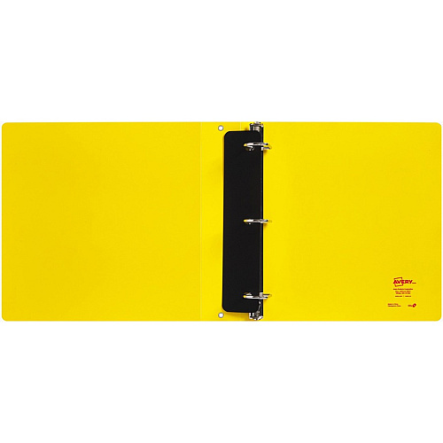 Avery UltraDuty Ring Binder Letter - 8 1/2" x 11" Sheet Size - 375 Sheet Capacity - 3 1/2" Spine Width - 3 x 1.50" Ring(s) - Fastener(s): Slant Ring - Pocket(s): 0 - Polypropylene - Red, Yellow - Durable, Flexible, Water Resistant, Abrasion Resist (77711)