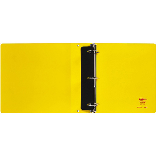 Avery UltraDuty Ring Binder Letter - 8 1/2" x 11" Sheet Size - 530 Sheet Capacity - 3 1/10" Spine Width - 3 x 2" Ring(s) - Fastener(s): Slant Ring - Pocket(s): 0 - Polypropylene - Yellow, Red - Durable, Flexible, Water Resistant, Abrasion Resistan (77712)