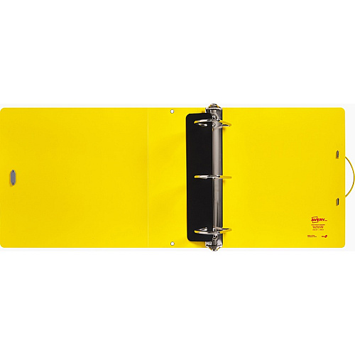 Avery UltraDuty 3" SDS Binder with Chain Letter - 8 1/2" x 11" Sheet Size - 735 Sheet Capacity - 4 45/64" Spine Width - 3 x 3" Ring(s) - Fastener(s): Slant Ring - Pocket(s): 0 - Polypropylene - Yellow, Red - Durable, Flexible, Water Resistant, Abr (77713)