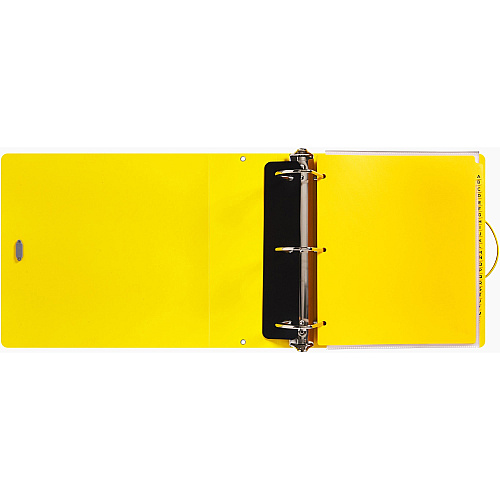 Avery UltraDuty Ring Binder Letter - 8 1/2" x 11" Sheet Size - 735 Sheet Capacity - 4 45/64" Spine Width - 3" Ring(s) - Fastener(s): Slant Ring - Pocket(s): 0 - Polypropylene - Yellow, Red - Durable, Heavy Duty, Flexible, Water Resistant, Abrasion (77714)