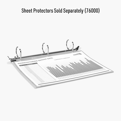 Avery Magnetic Hanging Binder Rings 1 1/2" Binder Capacity - 8 1/2" x 11" Sheet Size - 375 Sheet Capacity - 3 Ring(s) - Fastener(s): Slant Ring - Pocket(s): 0 - Metal - Silver - Wrinkle-free - 1 Each (77715)