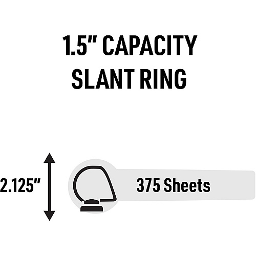 Avery Magnetic Hanging Binder Rings 1 1/2" Binder Capacity - 8 1/2" x 11" Sheet Size - 375 Sheet Capacity - 3 Ring(s) - Fastener(s): Slant Ring - Pocket(s): 0 - Metal - Silver - Wrinkle-free - 1 Each (77715)