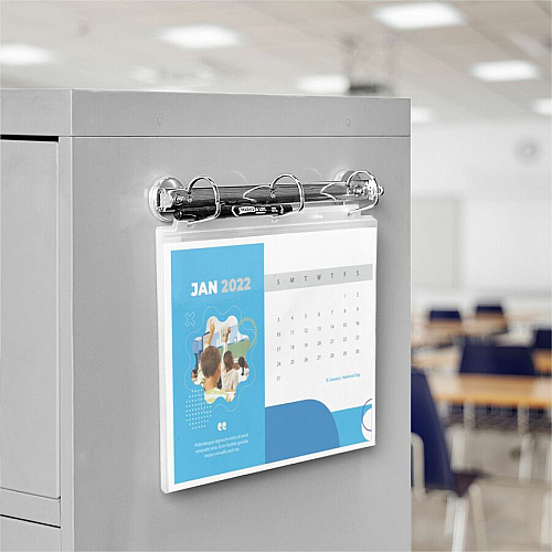 Avery Magnetic Hanging Binder Rings 1 1/2" Binder Capacity - 8 1/2" x 11" Sheet Size - 375 Sheet Capacity - 3 Ring(s) - Fastener(s): Slant Ring - Pocket(s): 0 - Metal - Silver - Wrinkle-free - 1 Each (77715)