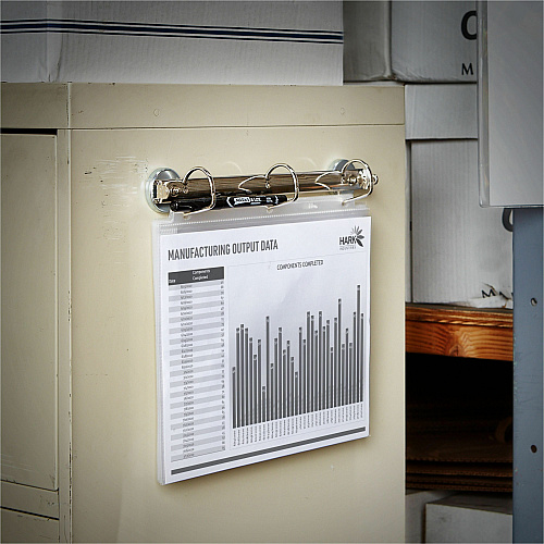 Avery Magnetic Hanging Binder Rings 1 1/2" Binder Capacity - 8 1/2" x 11" Sheet Size - 375 Sheet Capacity - 3 Ring(s) - Fastener(s): Slant Ring - Pocket(s): 0 - Metal - Silver - Wrinkle-free - 1 Each (77715)