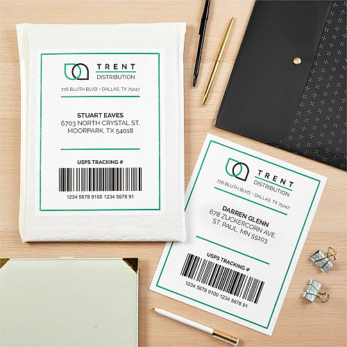 Avery&reg; Printable Shipping Labels, 5.5" x 8.5" , 200 Labels 5 1/2" Width x 8 1/2" Length - Permanent Adhesive - Rectangle - Inkjet - White - Paper - Jam-free, Smudge-free, Stick & Stay - 2 / Sheet - 100 Total Sheets - 200 Total Label(s) - 200 /  (8426)
