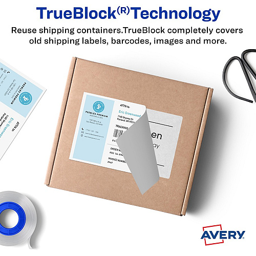 Avery&reg; Printable Shipping Labels, 5.5" x 8.5" , 200 Labels 5 1/2" Width x 8 1/2" Length - Permanent Adhesive - Rectangle - Inkjet - White - Paper - Jam-free, Smudge-free, Stick & Stay - 2 / Sheet - 100 Total Sheets - 200 Total Label(s) - 200 /  (8426)