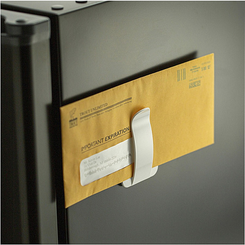 Officemate MagnetPlus Magnetic Envelope and Note Holder, White 2.4" Height x 3.9" Width x 0.5" Depth - White - 1 Each (92551)