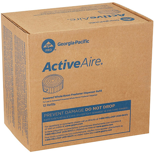 ActiveAire Powered Whole-Room Freshener Dispenser Refills Citrus - 30 Day - Odor Neutralizer - 12 / Carton (48285)