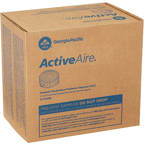 ActiveAire Powered Whole-Room Freshener Dispenser Refills Lavender - 30 Day - Odor Neutralizer - 12 / Carton (48282)