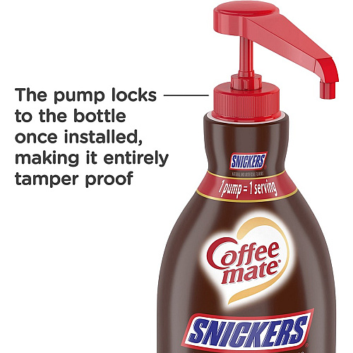 Coffee-mate Coffee mate Snickers Flavored Liquid Creamer Pump Bottle Snicker Flavor - 50.70 fl oz (1.50 L)Bottle - 1 Each (97955)