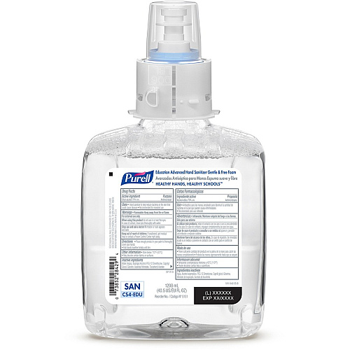 PURELL&reg; Hand Sanitizer Foam Refill 1.27 quart - Kill Germs - School, Hand - Dye-free, Fragrance-free, Hygienic - 4 / Carton (515104)