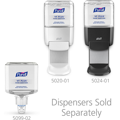 PURELL&reg; VF PLUS Hand Sanitizer Gel Refill 1.27 quart - Pump Dispenser - Kill Germs, Bacteria Remover - Restaurant, Cruise Ship, Hand - Quick Drying, Fragrance-free, Hygienic, Dye-free - 2 / Carton (509902)