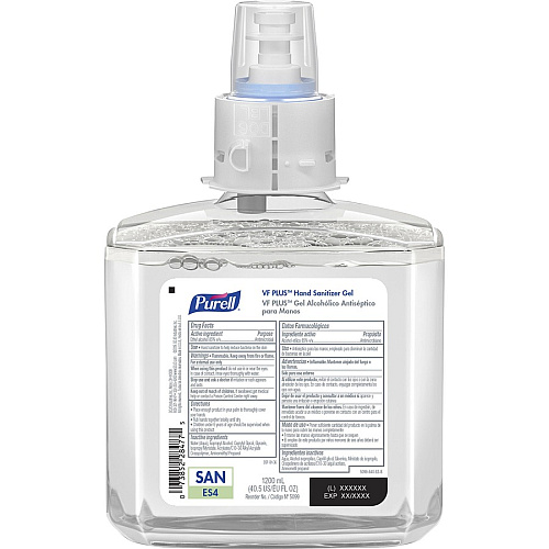 PURELL&reg; VF PLUS Hand Sanitizer Gel Refill 1.27 quart - Pump Dispenser - Kill Germs, Bacteria Remover - Restaurant, Cruise Ship, Hand - Quick Drying, Fragrance-free, Hygienic, Dye-free - 2 / Carton (509902)