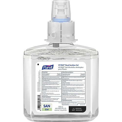 PURELL&reg; VF PLUS Hand Sanitizer Gel Refill 1.27 quart - Pump Dispenser - Kill Germs, Bacteria Remover - Restaurant, Cruise Ship, Hand - Quick Drying, Fragrance-free, Hygienic, Dye-free - 2 / Carton (509902)