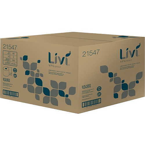 Livi® VPG Toilet Paper, 2-Ply, White, 500 Sheets, 80 Rolls (21547)