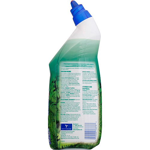 Lysol&reg; Toilet Bowl Cleaner, Forest Rain, 24 oz. Bottle 24 oz (1.50 lb) - Forest Rain Scent - Disinfectant - Blue Squeeze Bottle - 1 Each (98010)