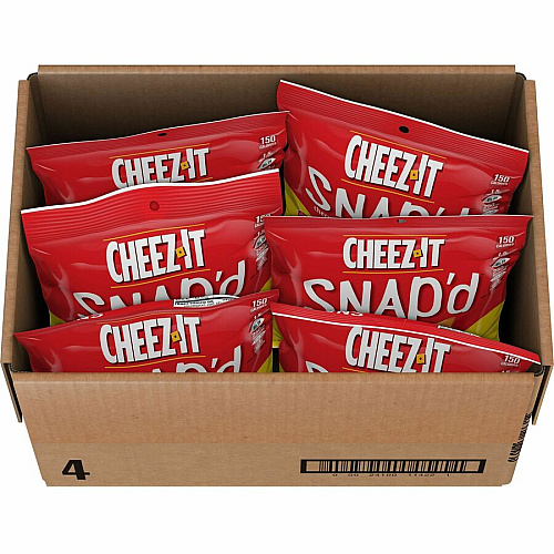Cheez-It Snap'd Double Cheese Crackers Cheese - 2.20 oz - 6 / Carton (11422)