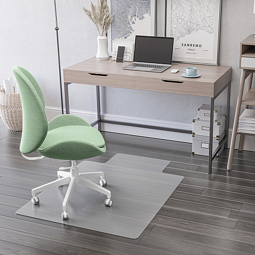 Deflecto EconoMat PLUS with Micropel Antimicrobial for Hard Floors Hard Floor, Hardwood Floor, Tile Floor, Laminate Floor, Linoleum Floor, Concrete - 48" Length x 36" Width x 0.500" Thickness - Rectangular - Vinyl - Clear - 1 / Carton (CM2E112AMCOM)