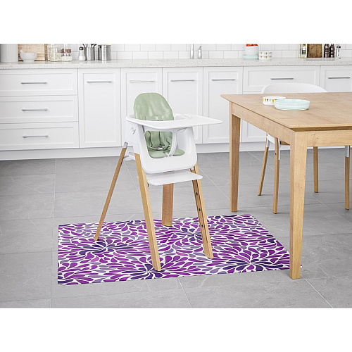 Deflecto FashionMat Purple Rain Chair Mat Home, Office, Classroom, Hard Floor, Pile Carpet, Dorm Room - 40" Length x 35" Width x 0.050" Thickness - Rectangular - Purple Rain - Vinyl - Multicolor - 1 / Carton (CM3540PR)