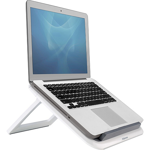 Fellowes I-Spire Series Laptop Quick Lift - White Up to 17" Screen Support - 1.65" Height x 12.60" Width x 11.26" Depth - ABS Plastic - White (8210101)