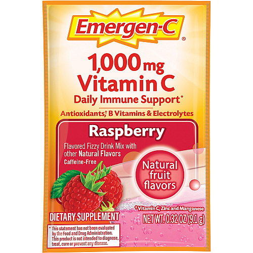 Emergen-C Raspberry Vitamin C Drink Mix For Immune Support - Fruit, Raspberry - 30/Pack - 1 Each (30201)