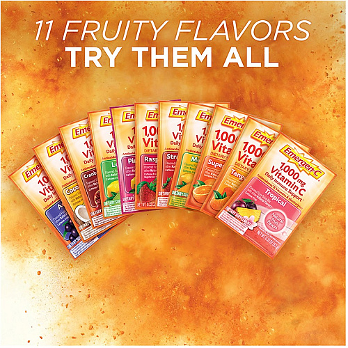 Emergen-C Strawberry-Kiwi Vitamin C Drink Mix For Immune Support - Strawberry Kiwi - 30/Pack - 1 Each (30319)