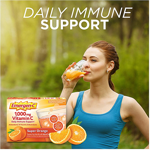 Emergen-C Super Orange Vitamin C Drink Mix For Immune Support - Super Orange - 30/Box - 1 Each (30203)