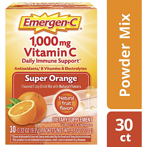 Emergen-C Super Orange Vitamin C Drink Mix For Immune Support - Super Orange - 30/Box - 1 Each (30203)