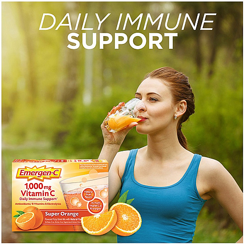 Emergen-C Super Orange Vitamin C Drink Mix For Immune Support - Super Orange - 1 Each - 60.0 Per Box (30213)