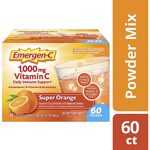 Emergen-C Super Orange Vitamin C Drink Mix For Immune Support - Super Orange - 1 Each - 60.0 Per Box (30213)