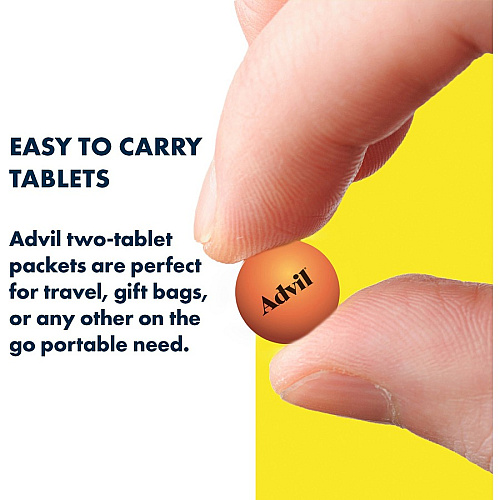 Advil Ibuprofen Tablets For Pain, Headache, Backache, Menstrual Cramp, Joint Pain, Fever - 50/Box - 1 Each (15489)