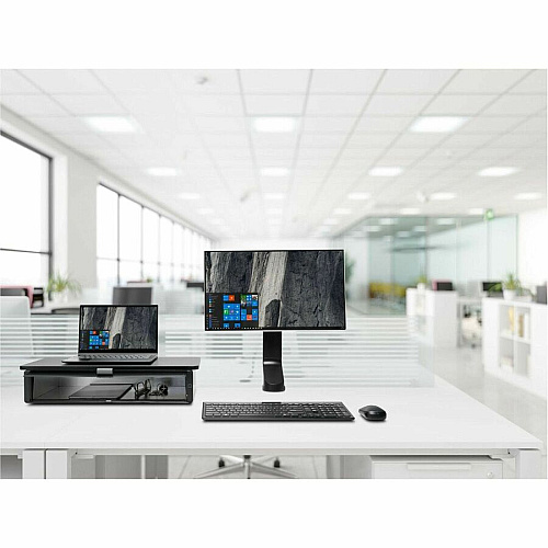 Kensington UVStand Monitor Stand with UVC Sanitization Compartment Black (55100)